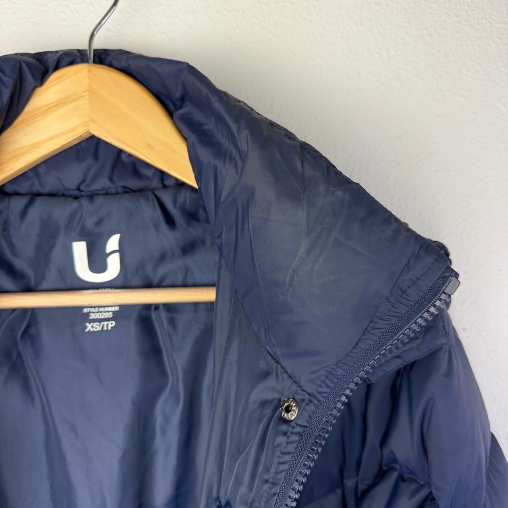 Unisync Alaska Airlines Uniform Belted Puffer Coat Navy Blue Women’s XS - Picture 13 of 13